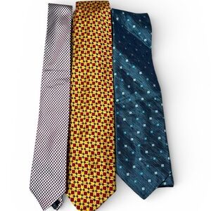 Bundle of Assorted Brands Colors Design Tie Set of 3